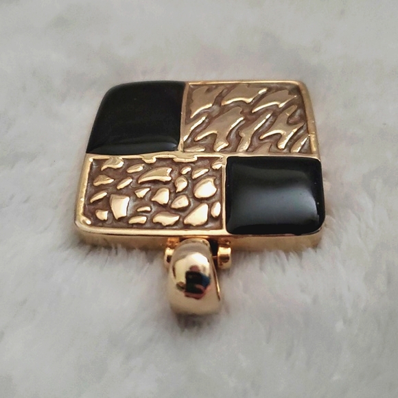 Kenneth Cole Black and Goldtone Pendant - Picture 6 of 8
